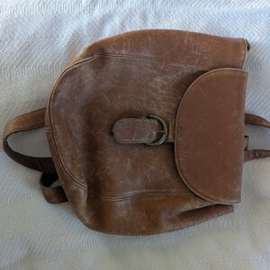 Brown Leather Backpack